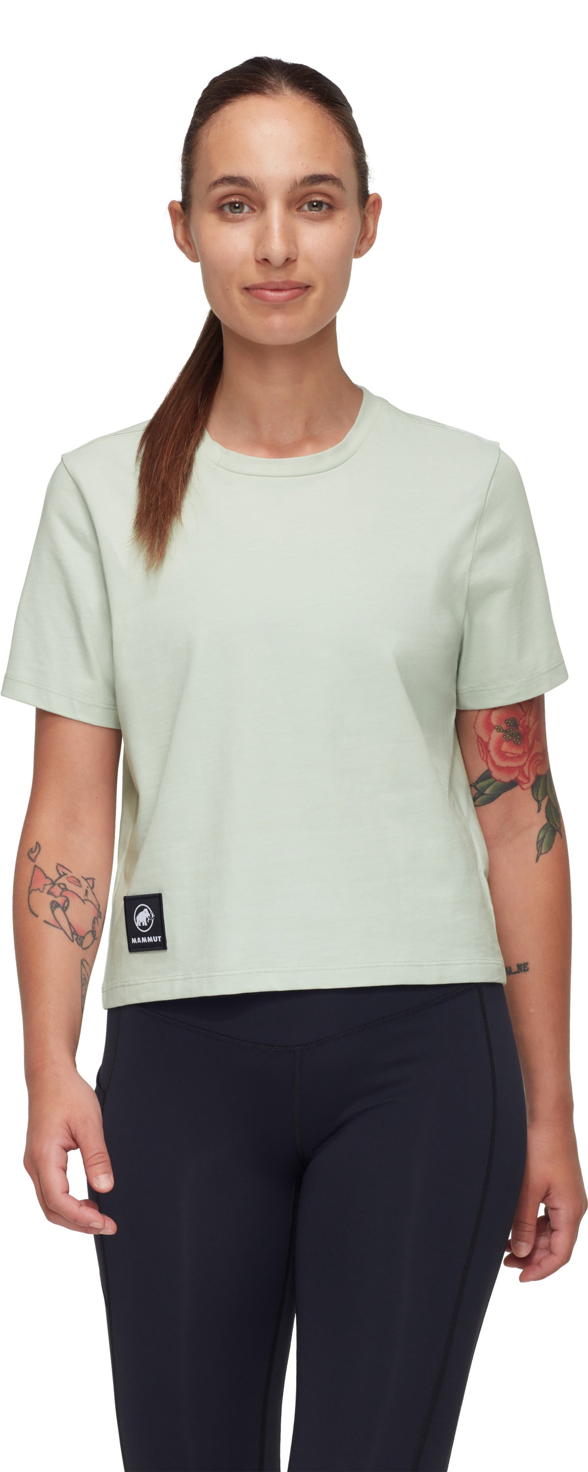 Krekls Mammut Massone T-Shirt Cropped Patch sieviešu