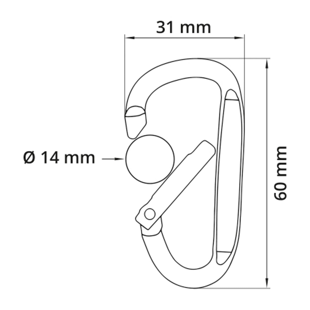 Origin Outdoors accessory carabiner