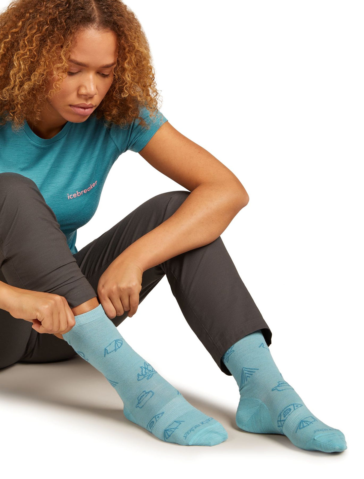 Zeķes Icebreaker Merino Lifestyle Ultralight Crew sieviešu