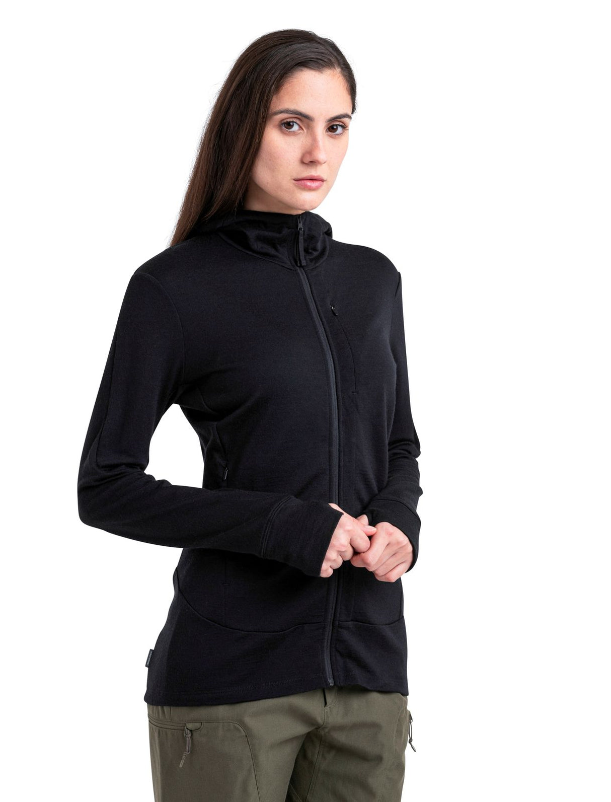 Icebreaker Women's Merino Wool Quantum LS Zip Hoodie