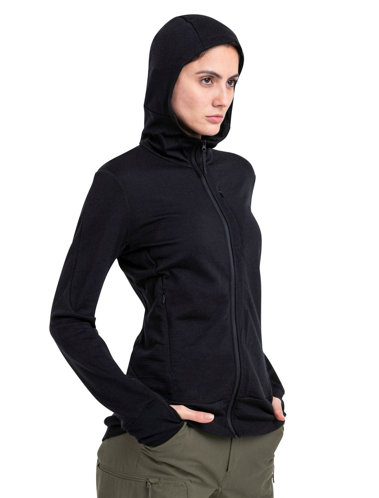 Icebreaker Women's Merino Wool Quantum LS Zip Hoodie