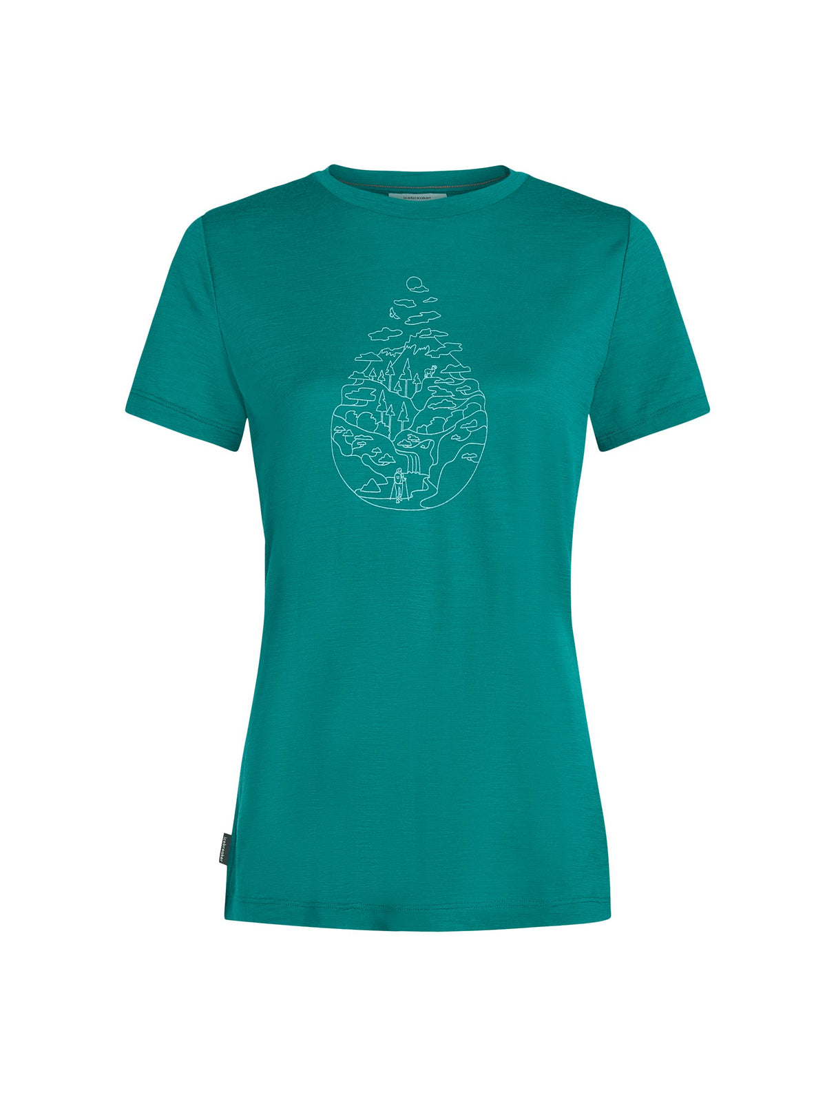 Merino T-krekls Icebreaker 150 Tech Lite III SS Hike path sieviešu