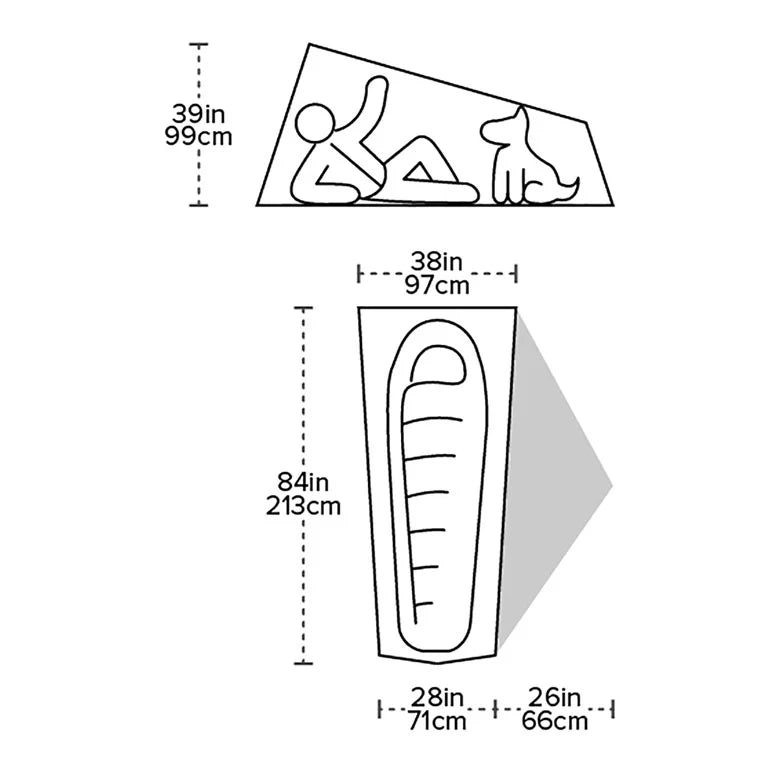 Telts Big Agnes Tiger Wall Ultralight 1-vietīga