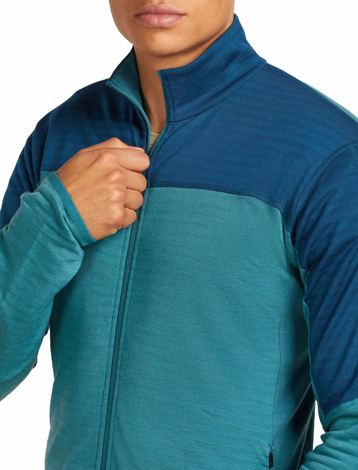 Vilnas flīsa jaka Icebreaker Real Fleece Descend vīriešu