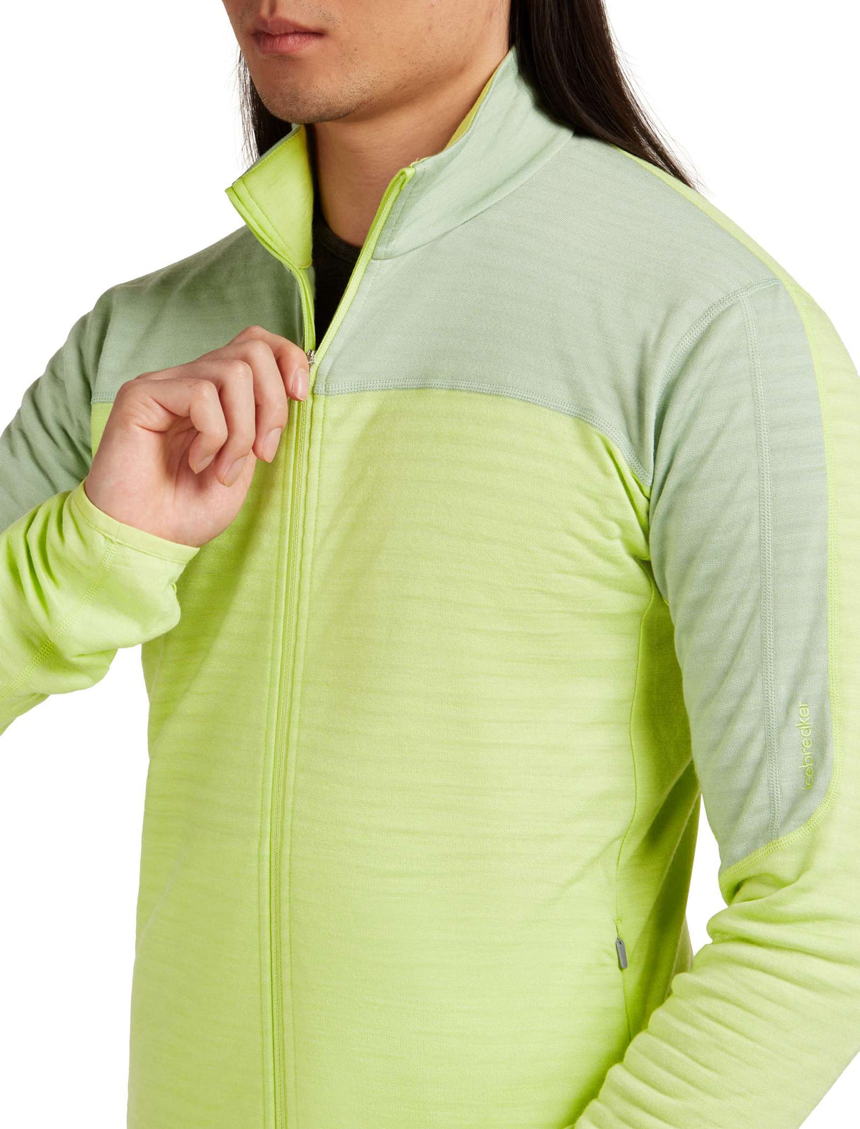 Vilnas flīsa jaka Icebreaker Real Fleece Descend vīriešu