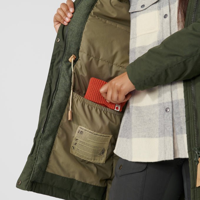 Jaka Fjallraven Singi Wool Padded Parka sieviešu