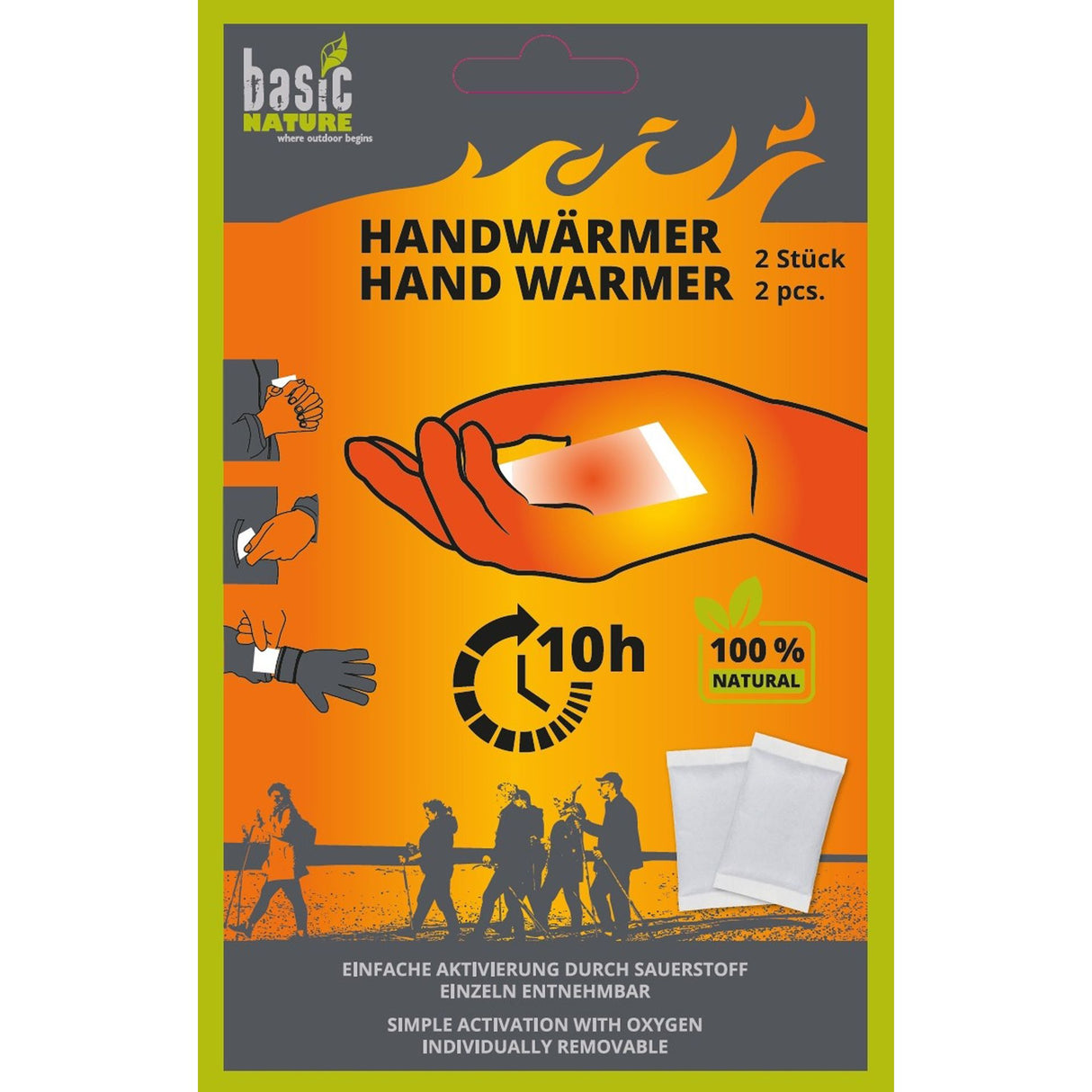 Hand warmers Basic nature 2 pcs.