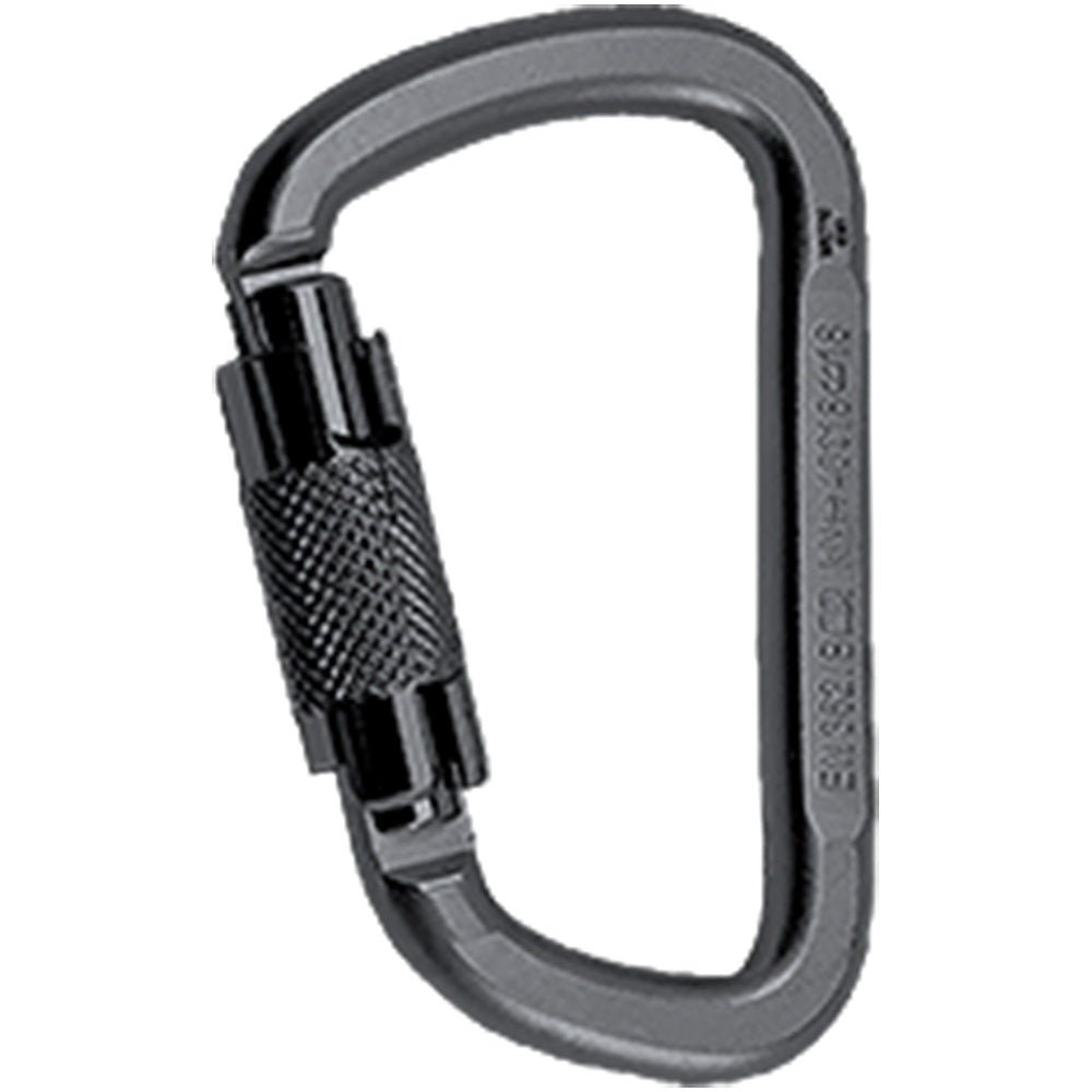 Tērauda karabīne Rock Empire Steel Carabiner D KL-2T Black