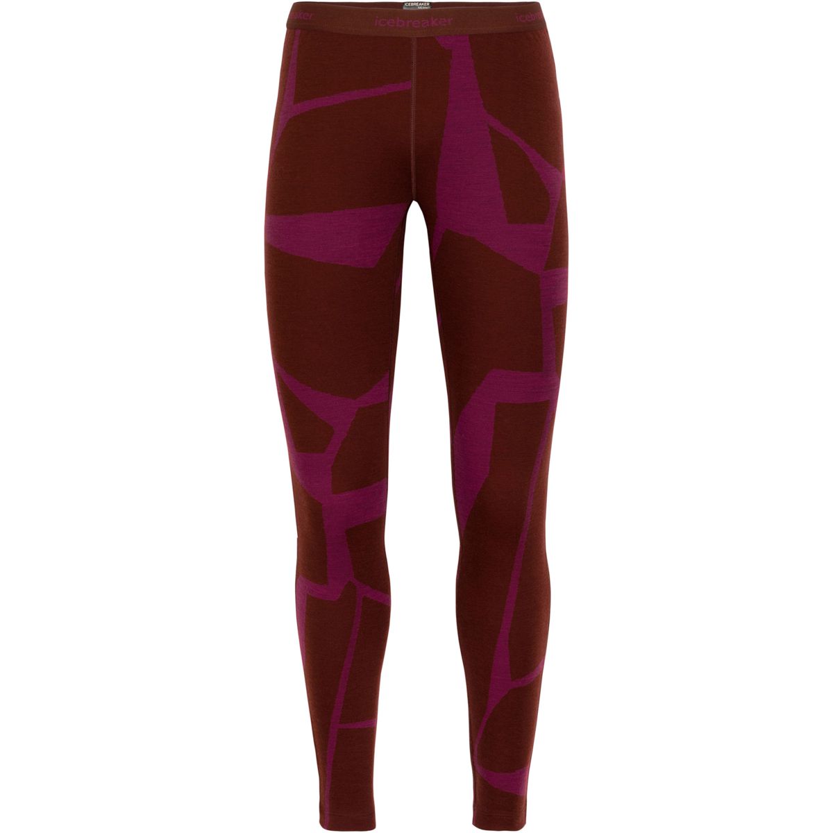 Merino termoveļas legingi Icebreaker 250 Vertex sieviešu Fractured Landscapes Espresso Cherry L