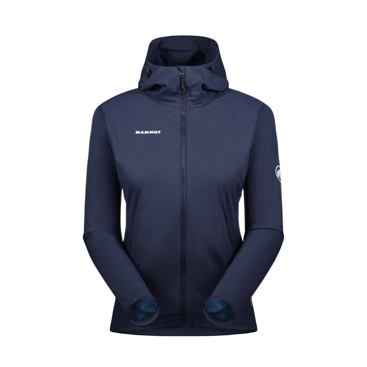 Vējjaka Mammut Granite SO Hooded sieviešu Marine-White Logo