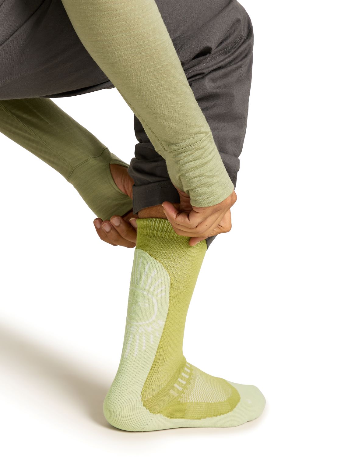 Zeķes Icebreaker Merino Hike+ Light Crew IB Solar vīriešu