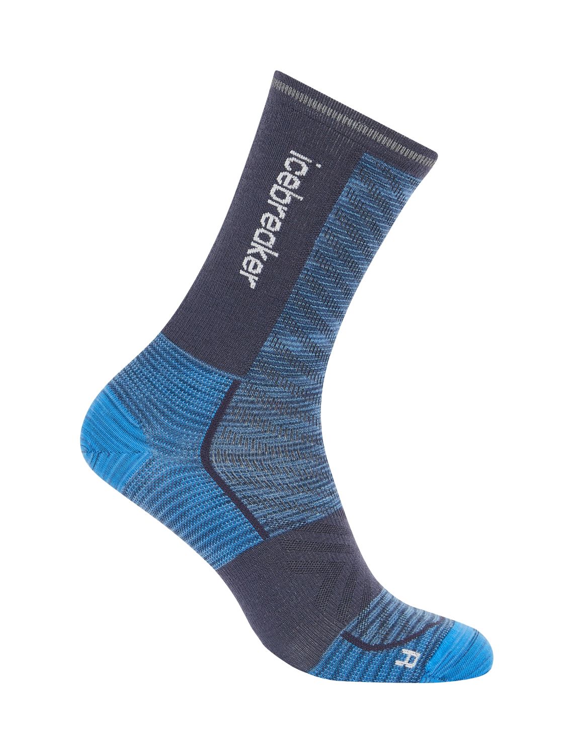 Skriešanas zeķes Icebreaker Merino Run+ Ultralight Crew vīriešu Arctic Graphite