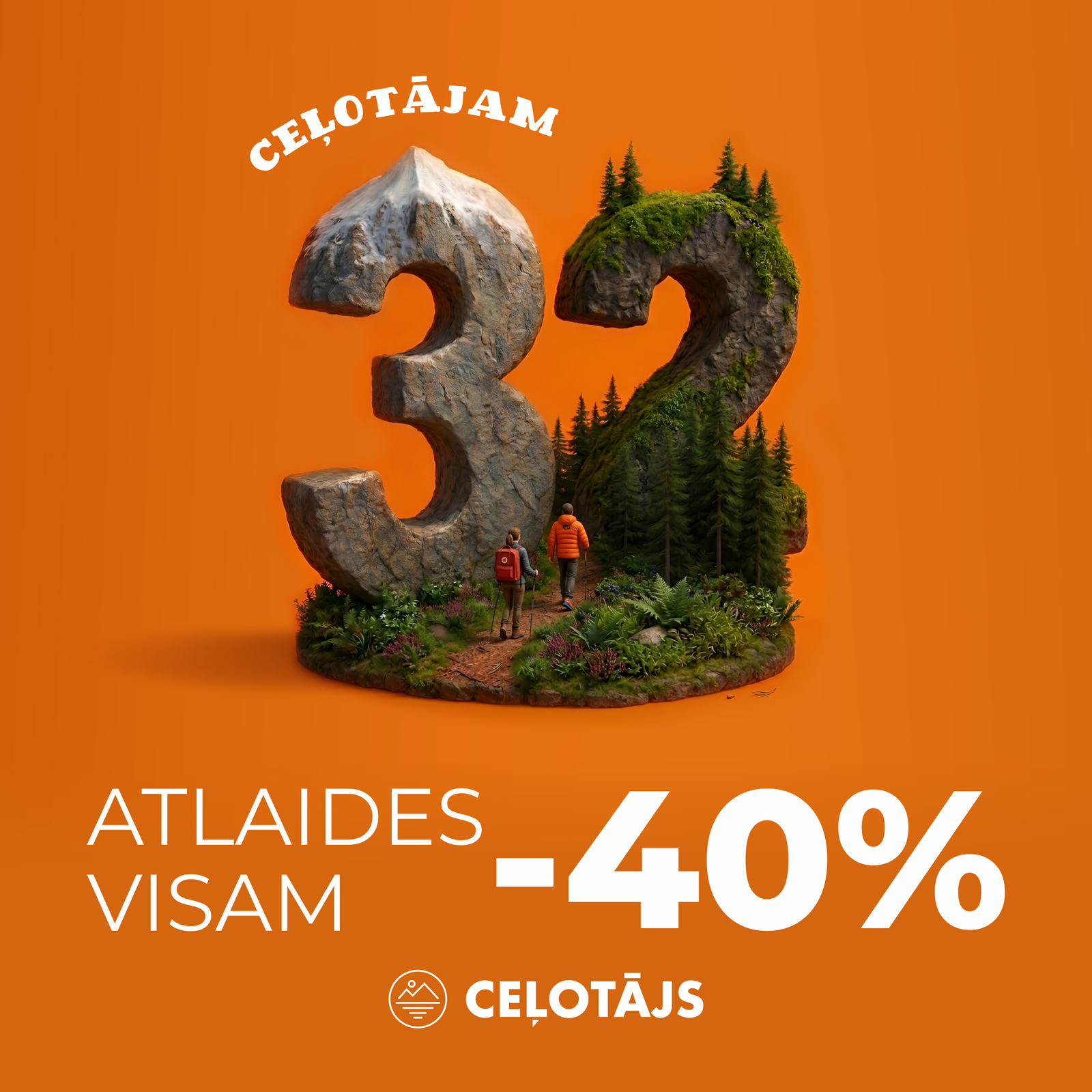 Veikals Ceļotājs dzimšanas dienas nedēļa ir klāt! Visam -40%