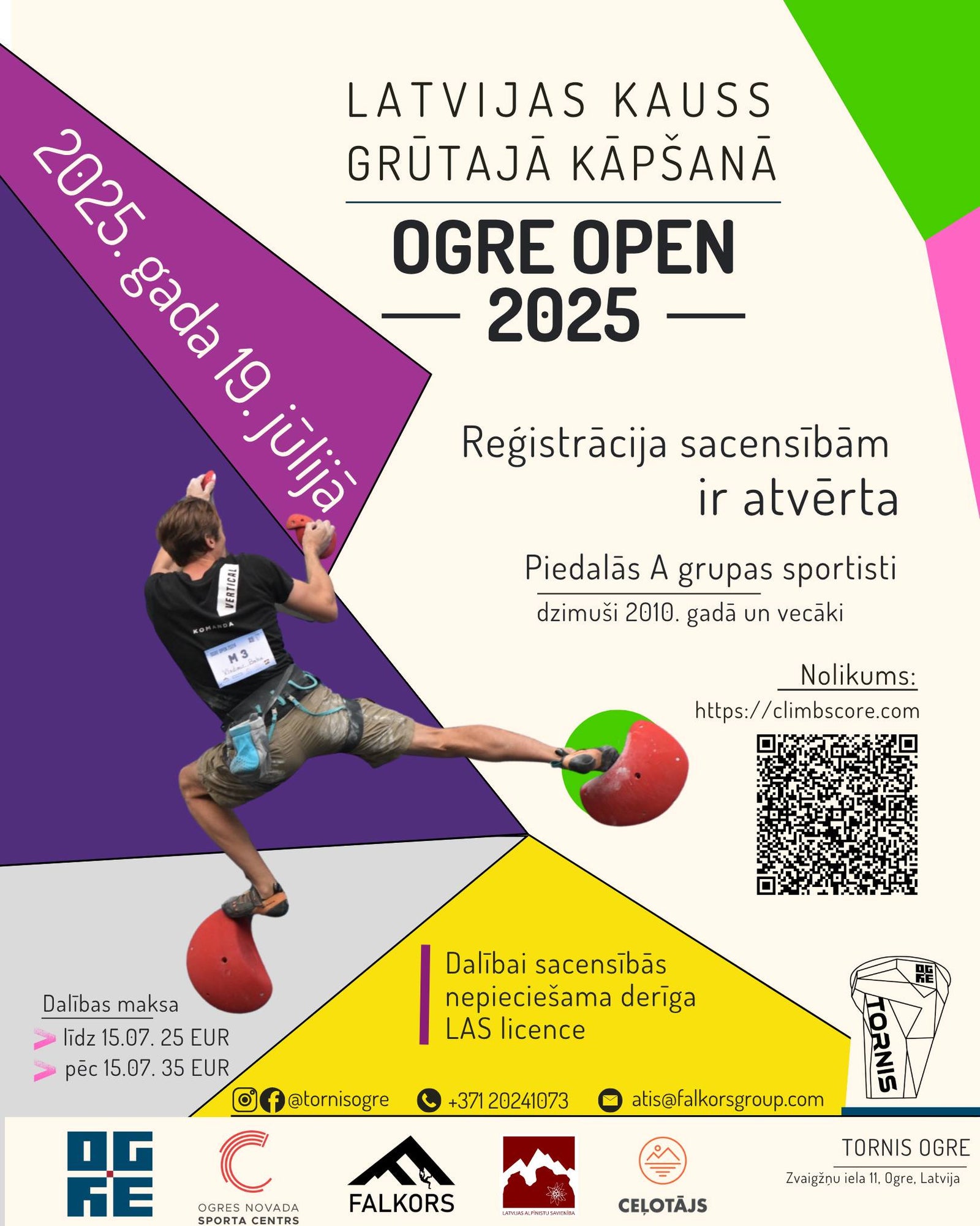 Ogre open 2025 kāpšanas sacensības