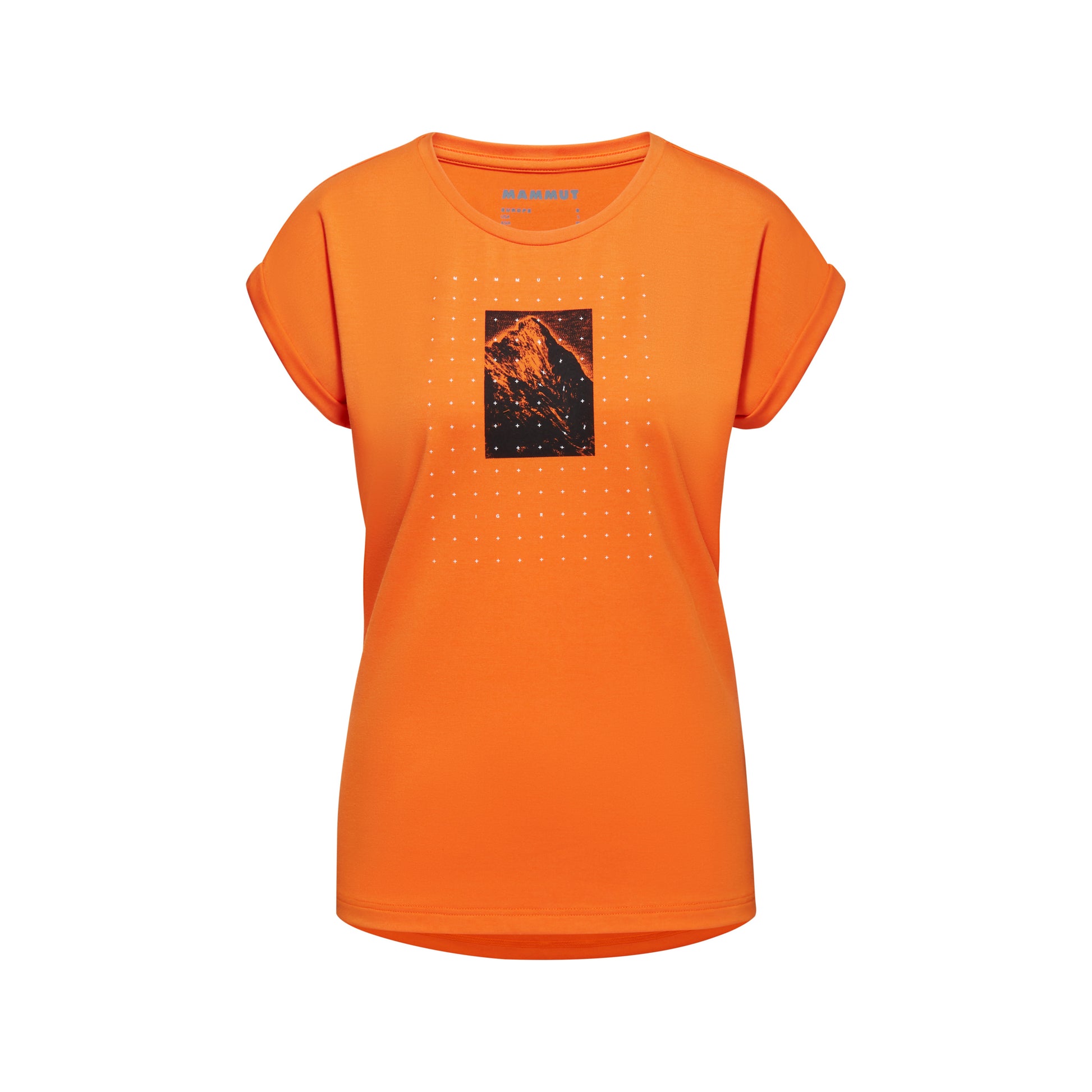 Mammut T-krekls Mountain Eiger sieviešu Dark Tangerine