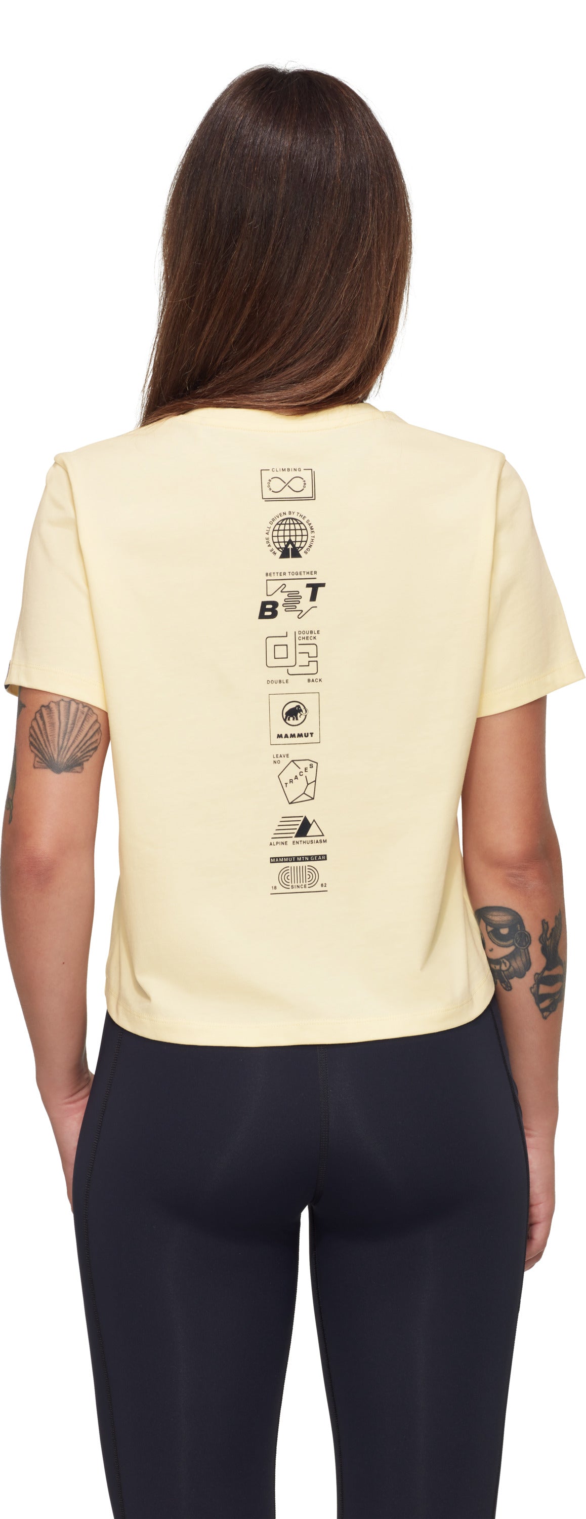 T-krekls Mammut Massone Cropped Emblems sieviešu