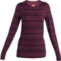 Merino termoveļas krekls Icebreaker 200 Oasis LS Crewe sieviešu First snow Nightshade Tempo