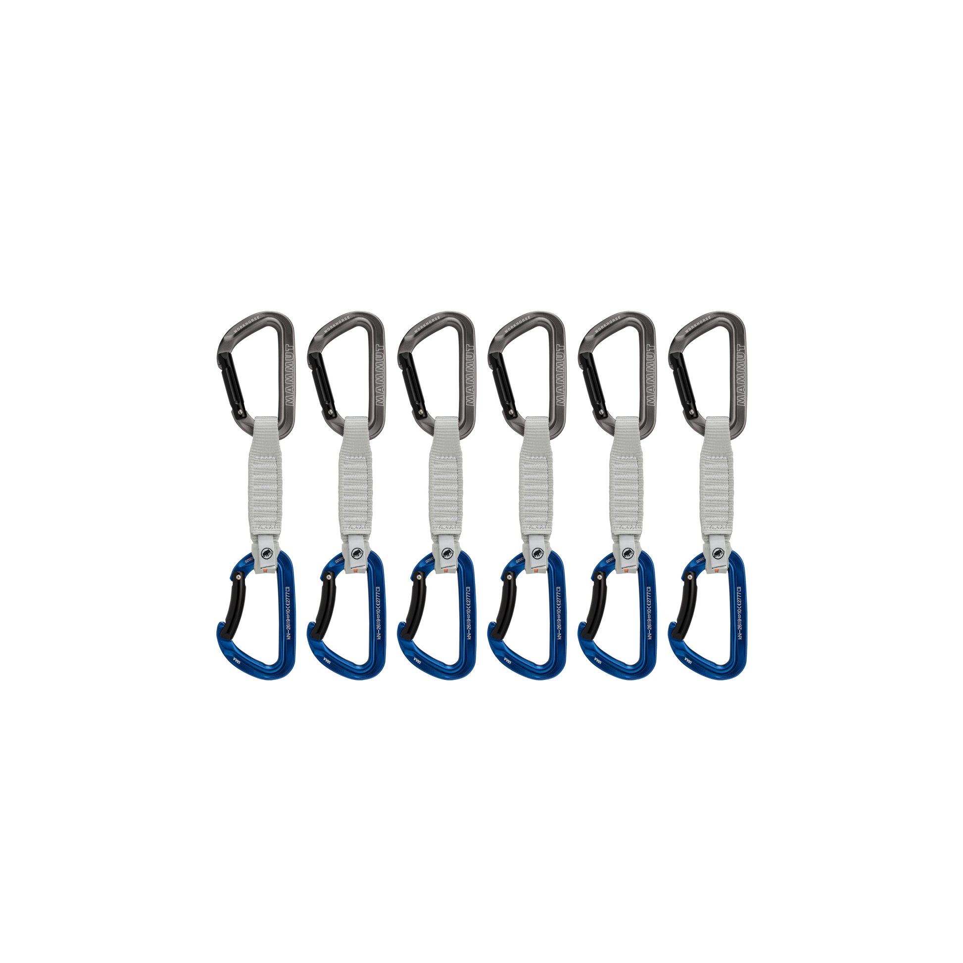 Mammut atsaites Workhorse Keylock 12 cm 6-pack Grey-Blue