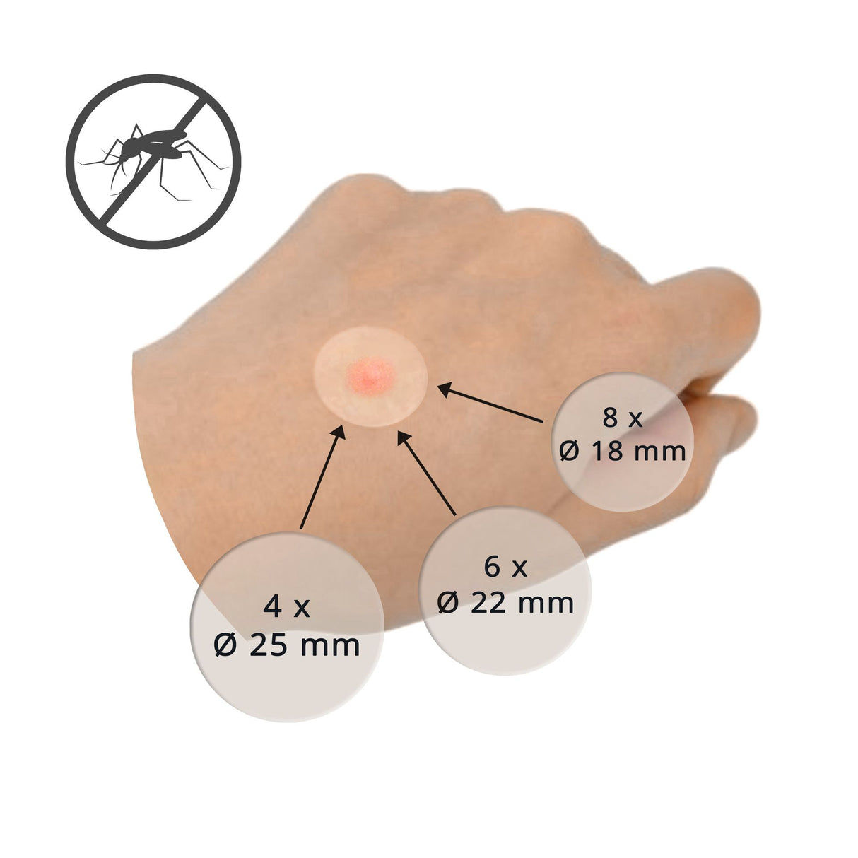 Anti-itch patches BasicNature Mosquito Bite Plasters