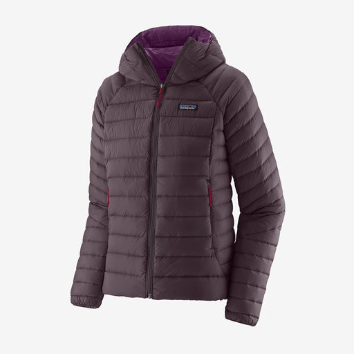 Patagonia dūnu jaka Down Sweater Hoody sieviešu Obsidian Plum