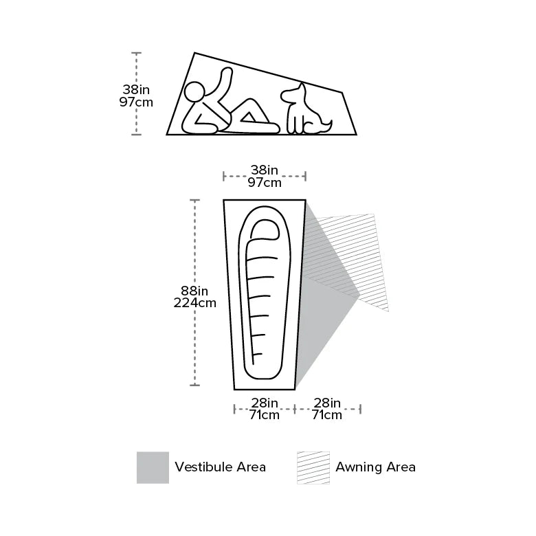 Telts Big Agnes Copper Spur Ultralight 1-vietīga