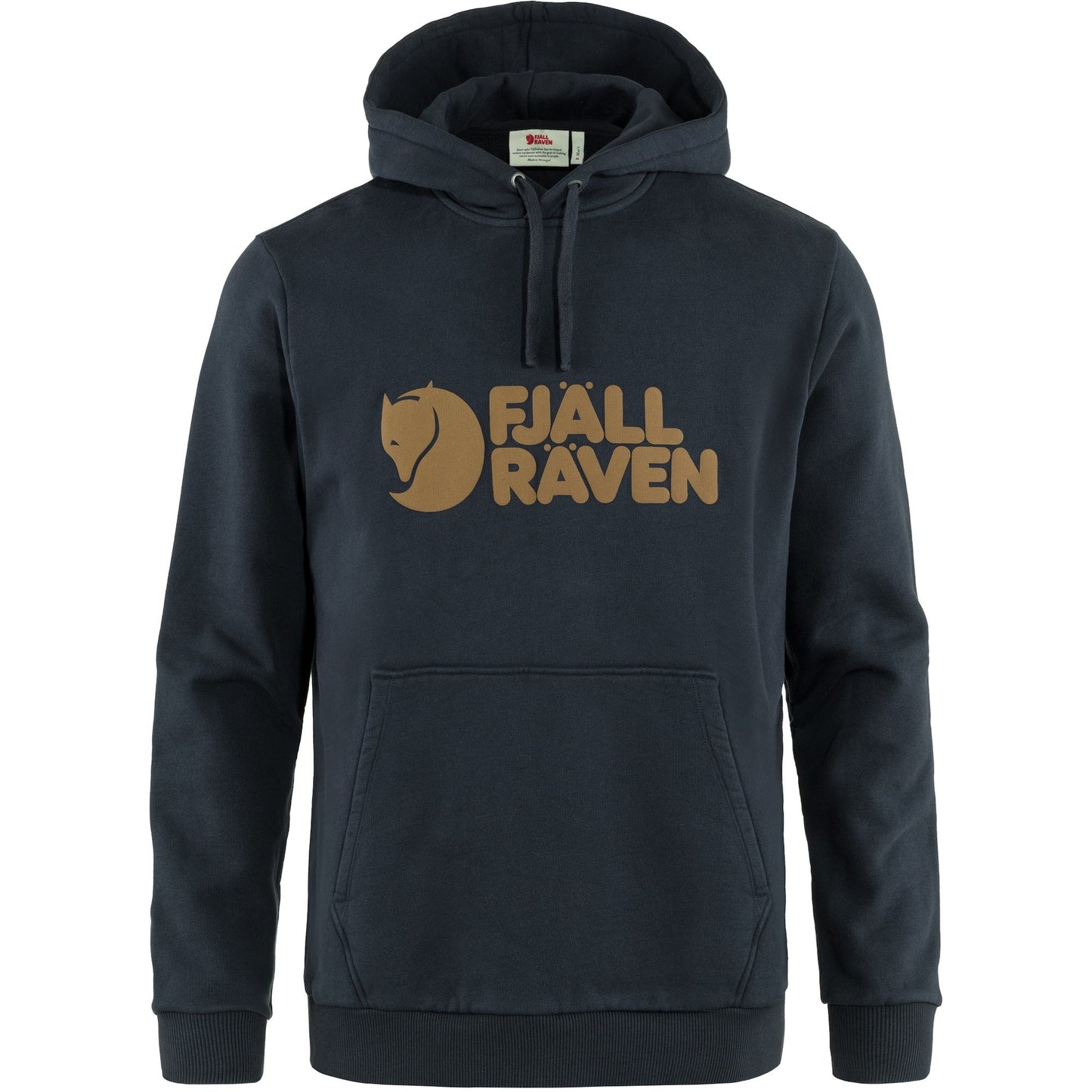 Džemperis Fjallraven Logo Hoodie vīriešu Dark Navy