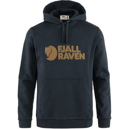 Džemperis Fjallraven Logo Hoodie vīriešu Dark Navy