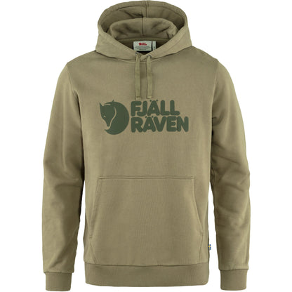 Džemperis Fjallraven Logo Hoodie vīriešu Light Olive