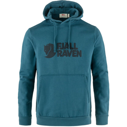 Džemperis Fjallraven Logo Hoodie vīriešu Deep Sea