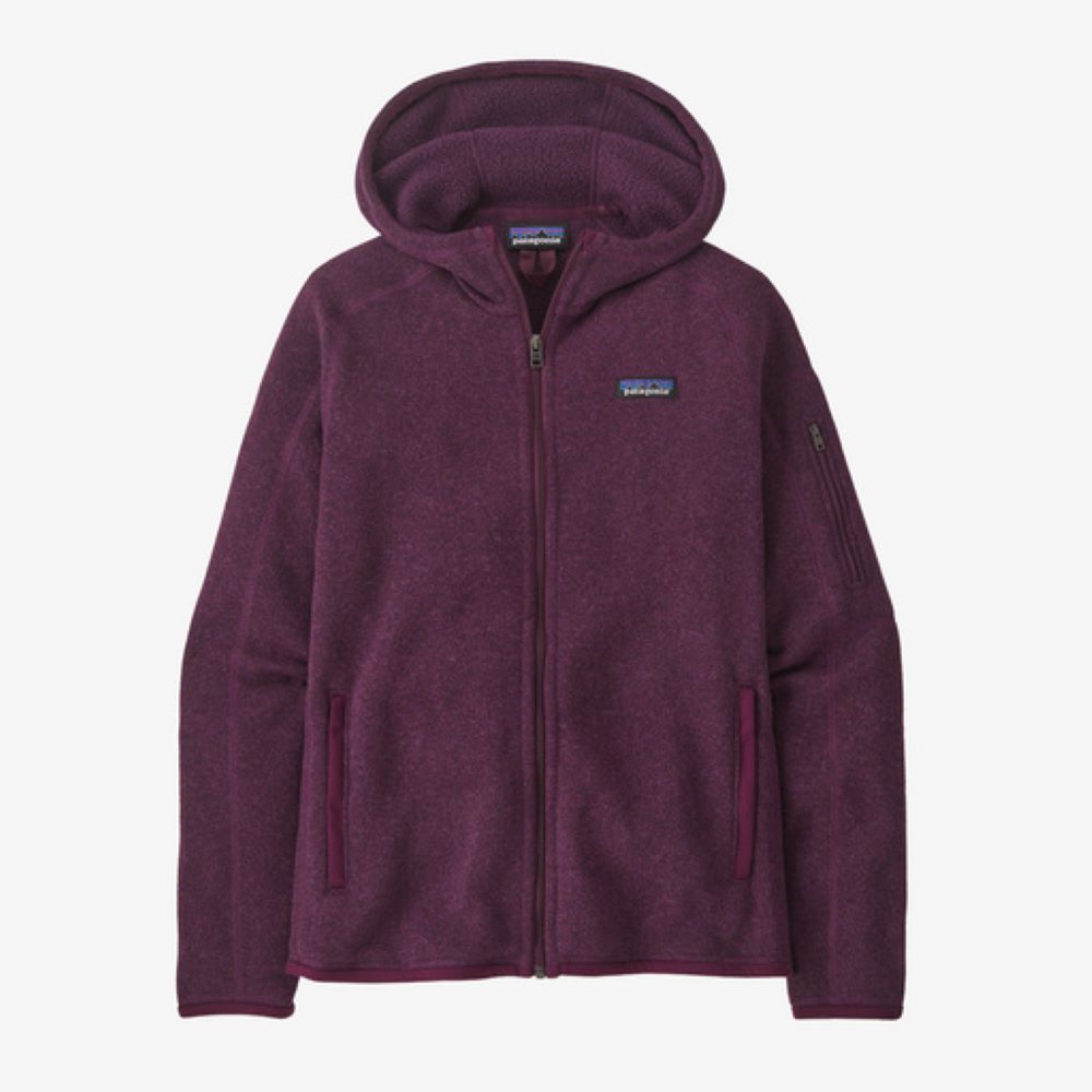 Flīsa jaka Patagonia Better Sweater Hoody sieviešu Night Plum