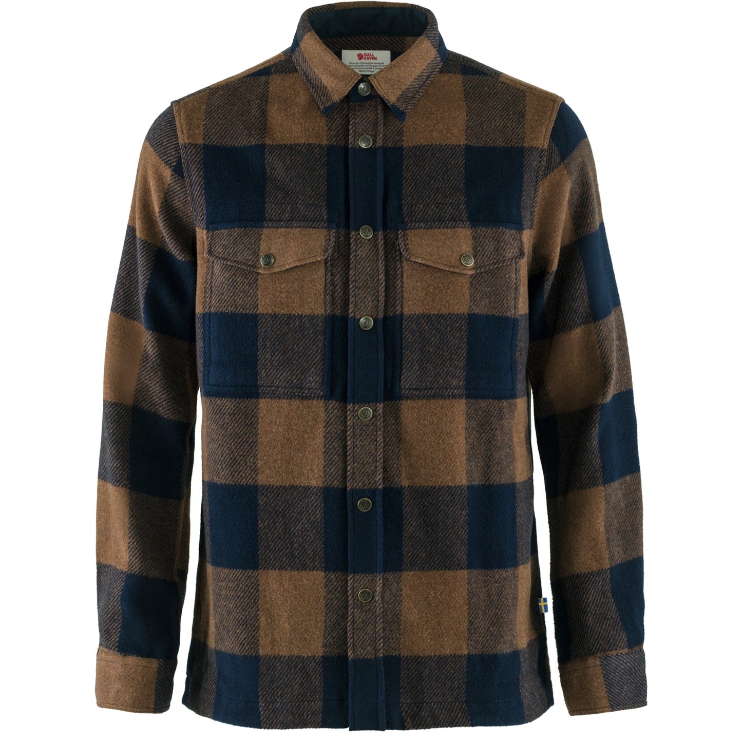 Flaneļa krekls Fjallraven Canada Shirt vīriešu Chestnut-Dark Navy