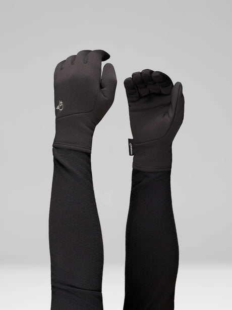 Flīsa cimdi Norrøna /29 warm2 stretch Caviar Black