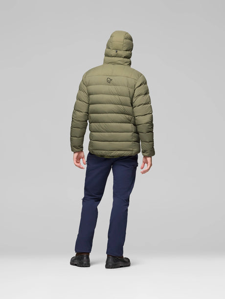Dūnu jaka Norrona femund down700 Zip Hood vīriešu Caviar Black