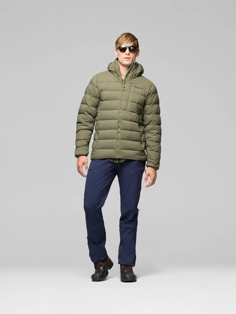 Dūnu jaka Norrona femund down700 Zip Hood vīriešu Caviar Black