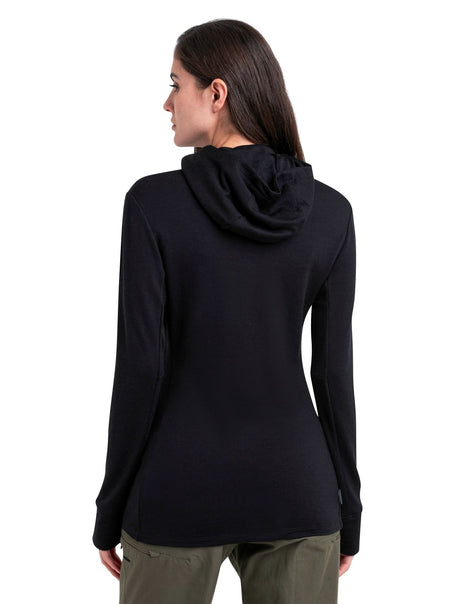 Icebreaker Women's Merino Wool Quantum LS Zip Hoodie