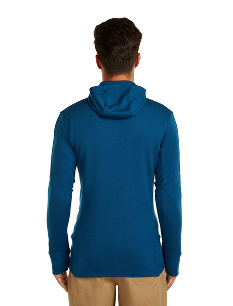 Merino jaka Icebreaker Quantum IV LS Zip Hoodie vīriešu
