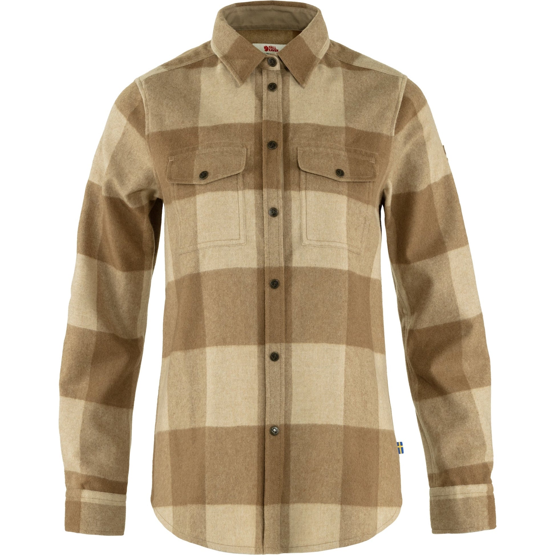 Flaneļa krekls Fjallraven Canada Shirt sieviešu Bucketwheat Brown-Light Beige