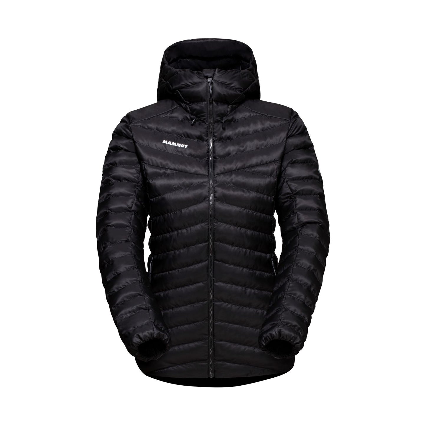 Viegla siltināta jaka Mammut Albula IN hooded sieviešu Black - Black logo