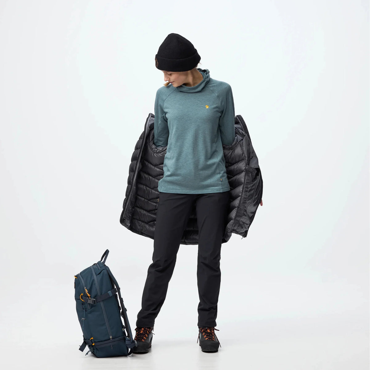 Women's hooded thermal sweater Fjällräven Bergtagen