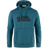 Džemperis Fjallraven Logo Hoodie vīriešu Deep Sea