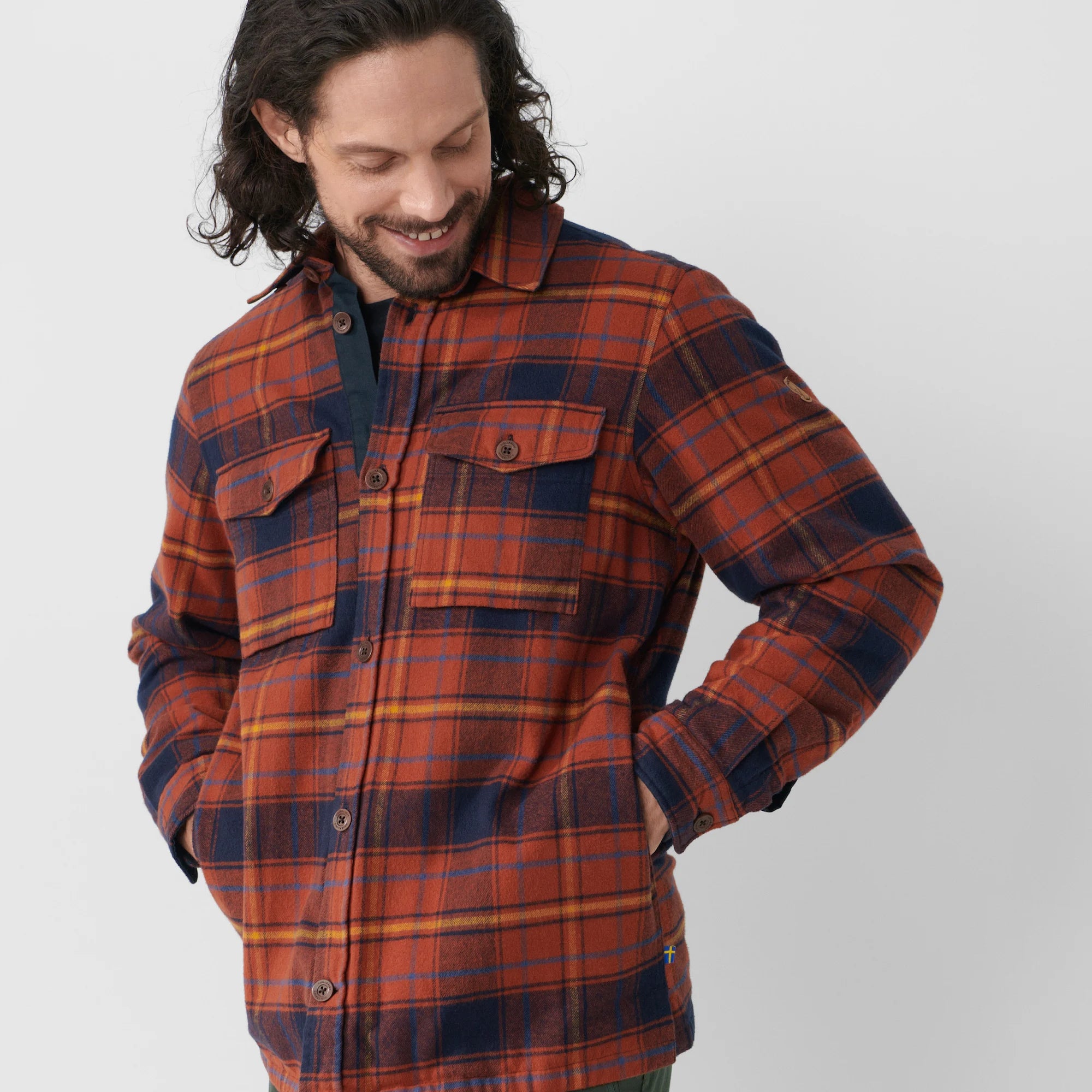 Flannel shirt Fjallraven Övik Lite Padded Men's