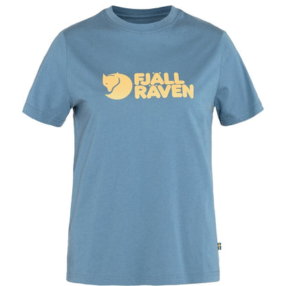 T-krekls Fjallraven Logo Tee sieviešu Dawn blue