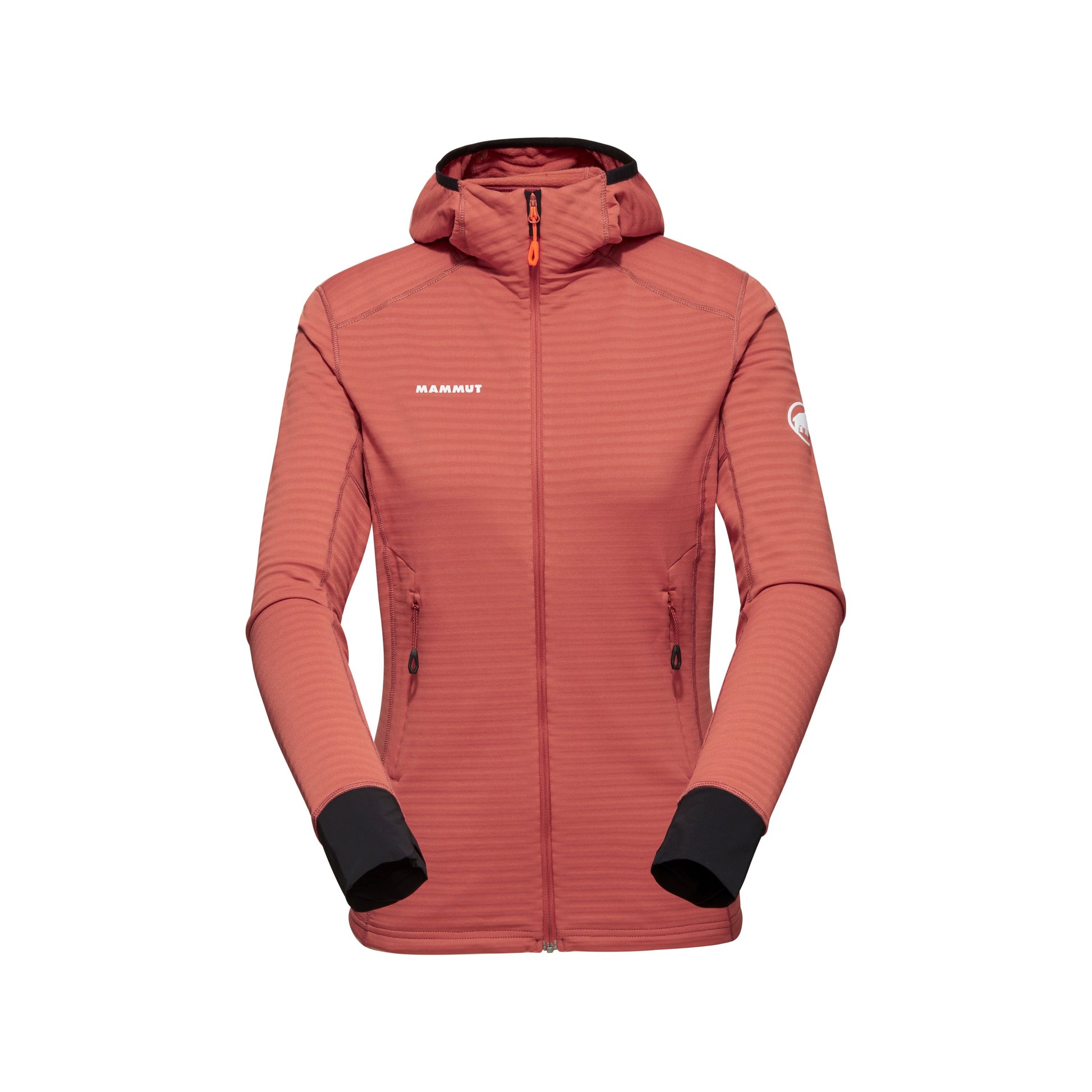 Flīsa jaka Mammut Taiss Light ML Hooded sieviešu Brick-Black