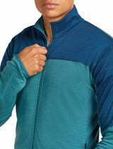 Vilnas flīsa jaka Icebreaker Real Fleece Descend vīriešu