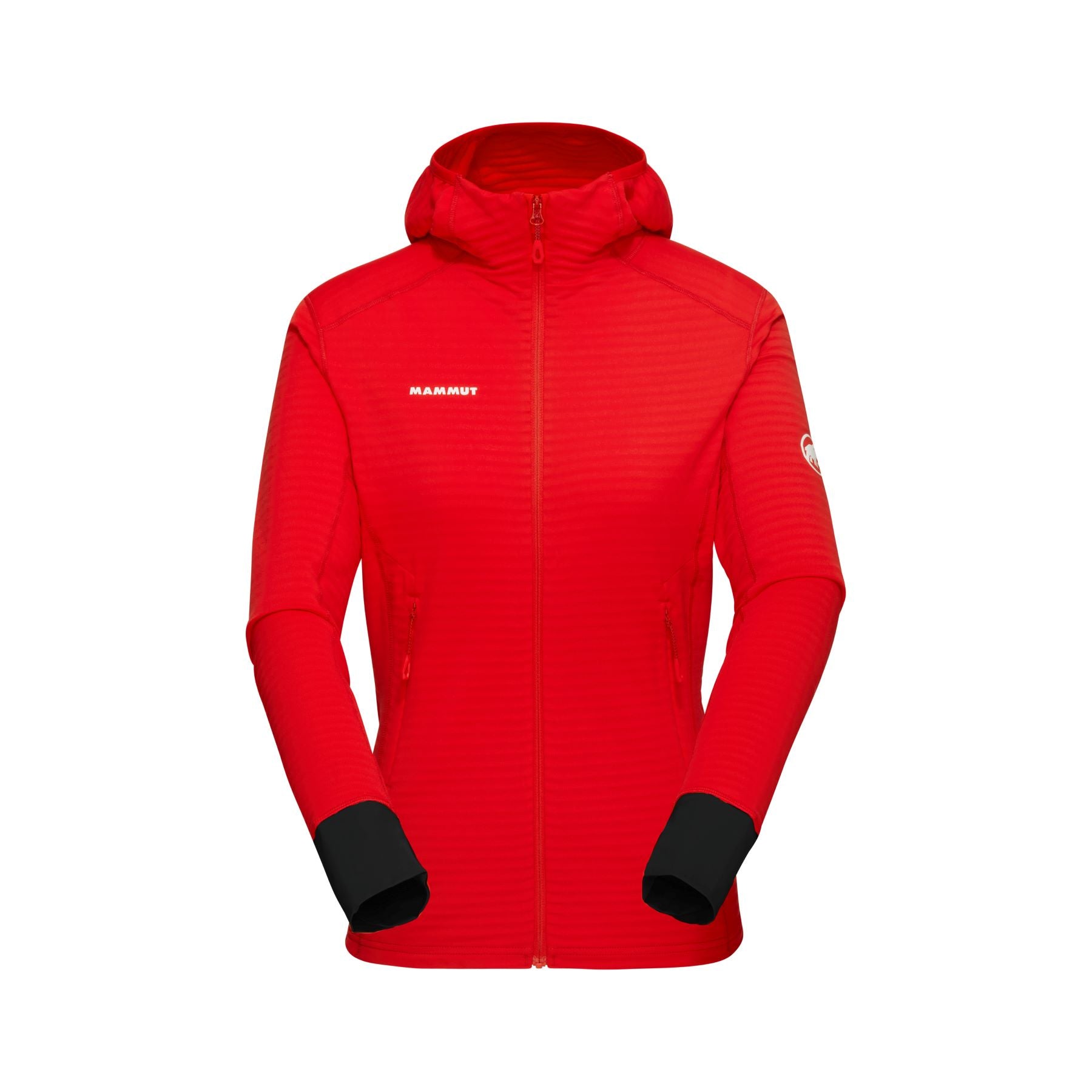 Flīsa jaka Mammut Taiss Light ML Hooded sieviešu Mammut Red-Black