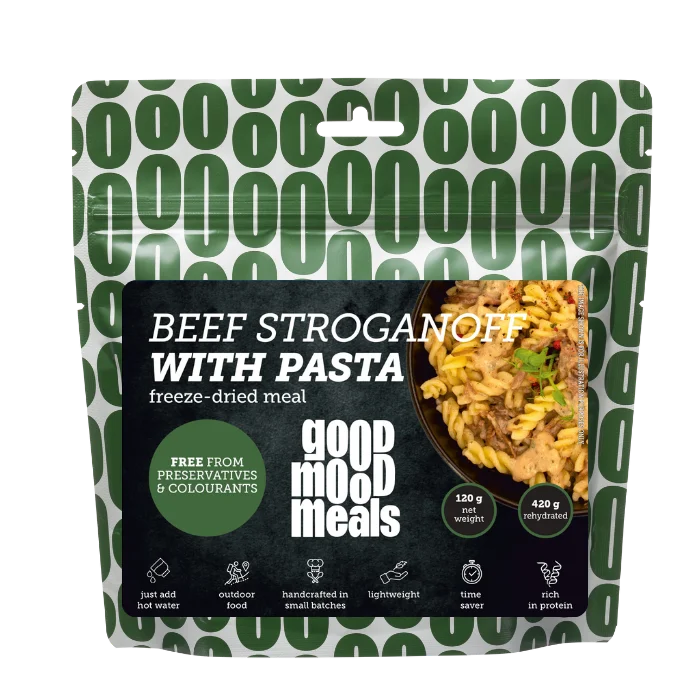 Good Mood Meals beef stroganoff with pasta