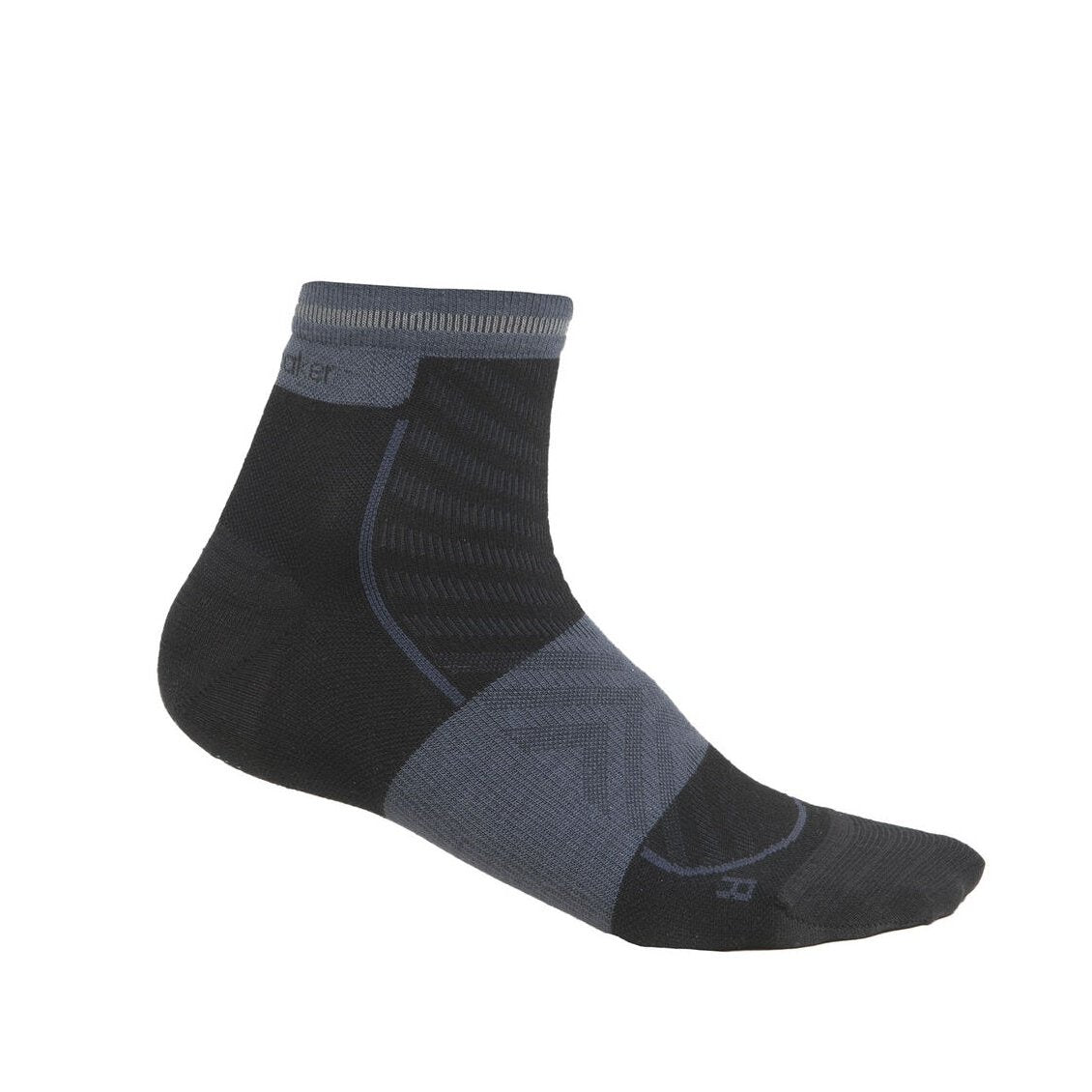 Skriešanas zeķes Icebreaker Merino Run+ Ultralight Mini sieviešu Black Graphite