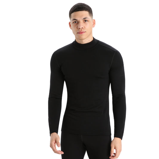 Merino termoveļas krekls Icebreaker 260 Tech LS Turtleneck vīriešu Black