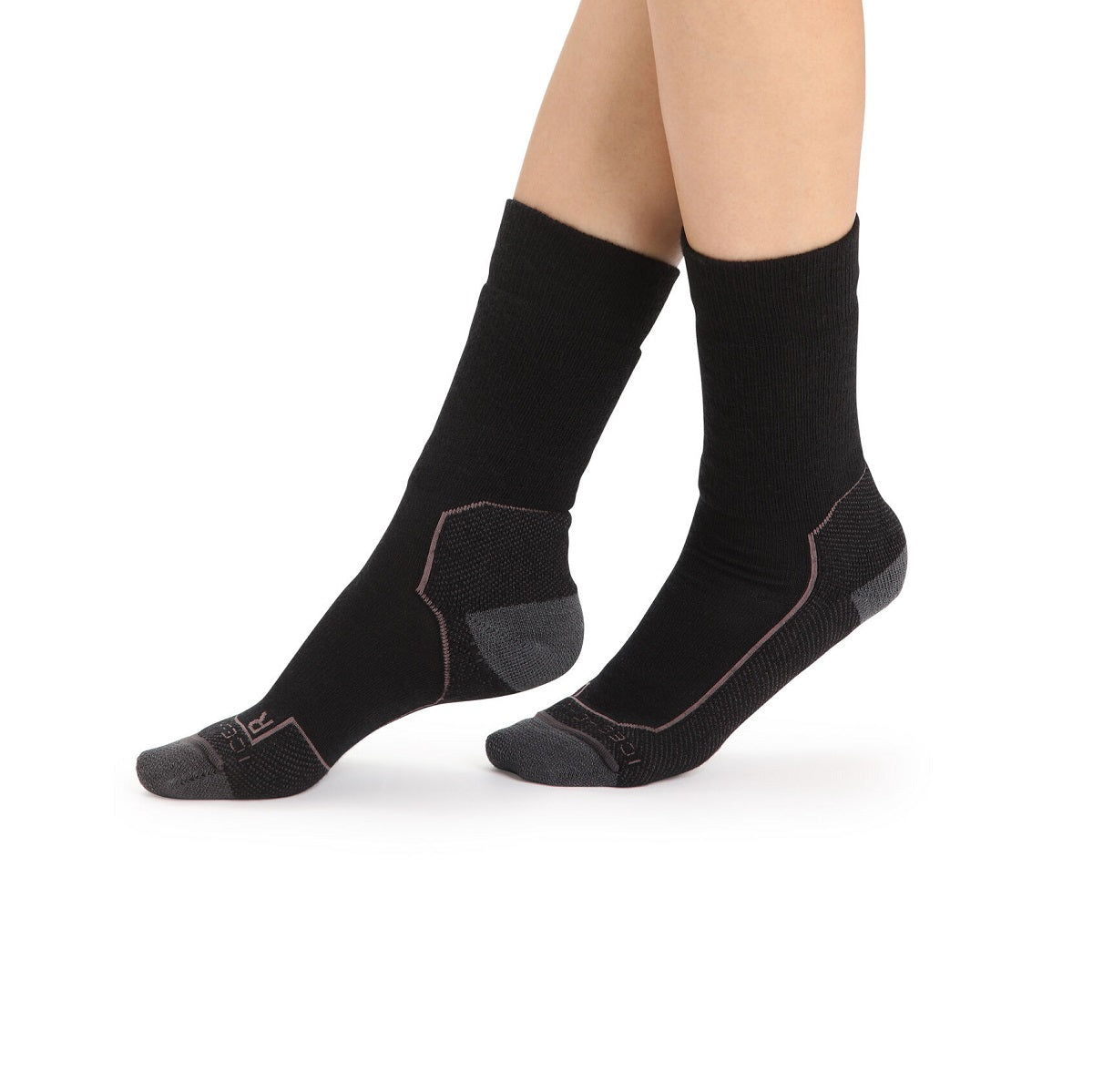 Zeķes Icebreaker Hike+ Medium Crew Merino Sock sieviešu Black Monsoon