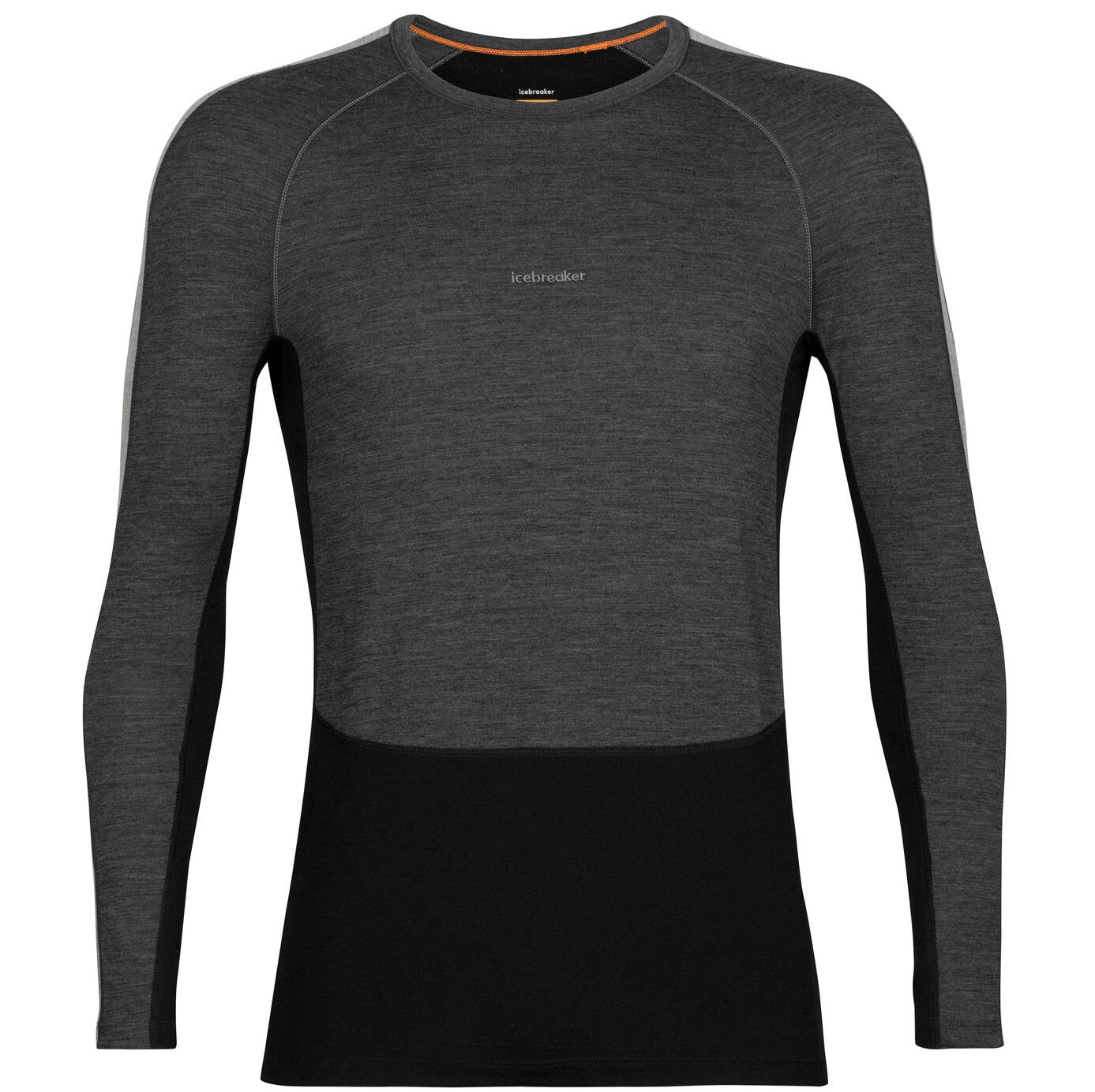 Termoveļas krekls Icebreaker Merino 200 ZoneKnit LS Crewe vīriešu Jet Heather Black